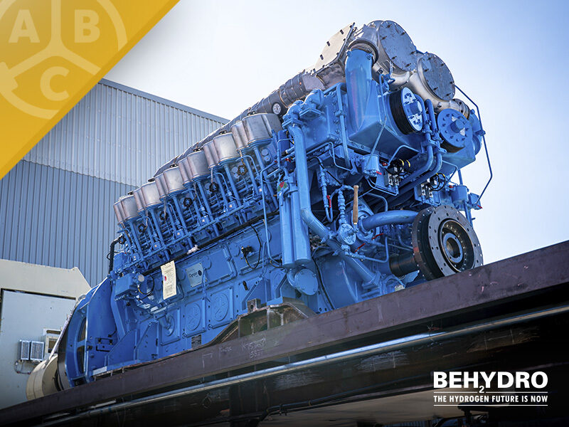 BeHydro dual fuel hydrogen engine installed in locomotive